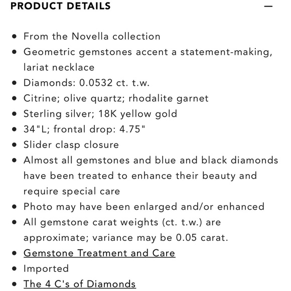 DAVID YURMAN STUNNING LARIAT NECKLACE WITH GEMSTONES ADJUSTABLE - Picture 10 of 11